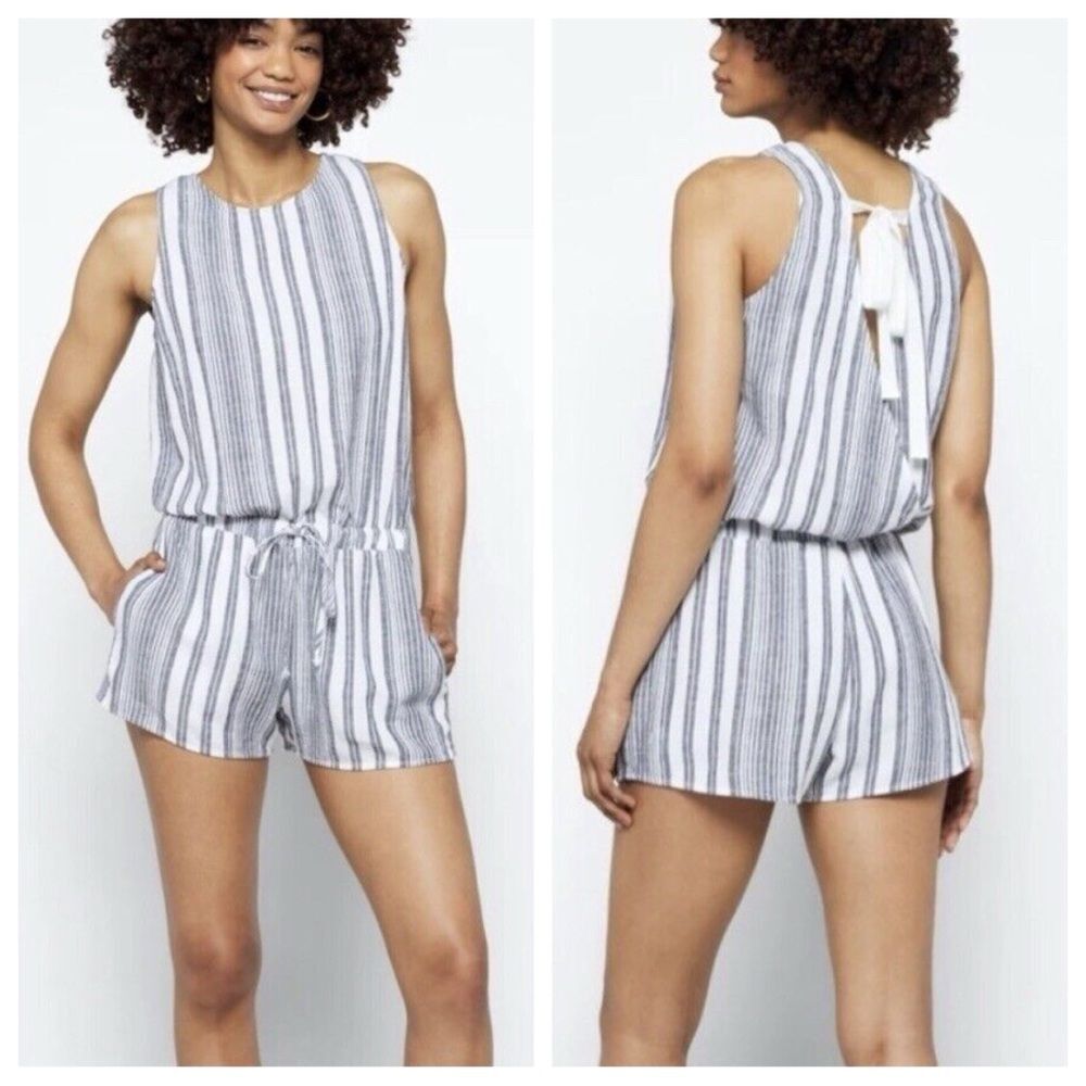 NWT Bella Dahl Valentina Crossback Romper linen blend size medium